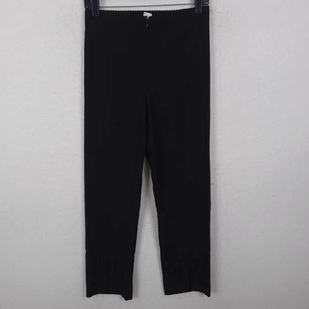Mesmerize Mariel Trousers Womens 10 Black Stretch Scalloped Waist Workwear